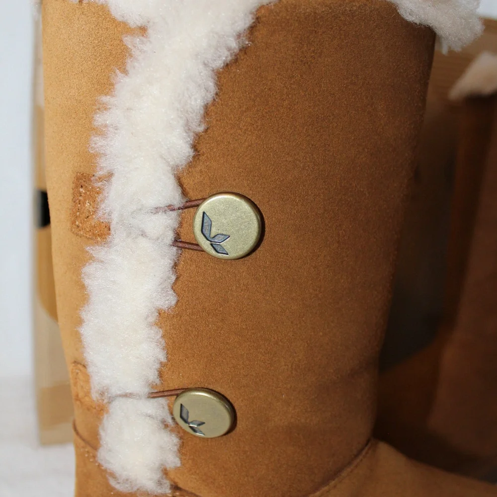 UGG KOOLABURRA SUEDE FUR TALL‎ BOOTS CHESTNUT